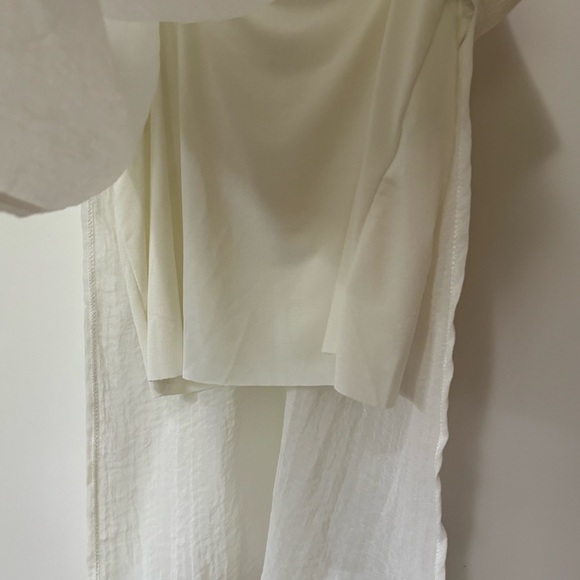 Zara| ‘WEB Collection’ Sheer Ivory Layered Racerback Camisole Tank Top Sz S - Picture 2 of 4